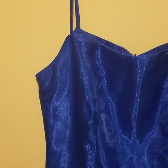 Blue Midi Dress w/ Filipino Shawl - Picture 4 of 4